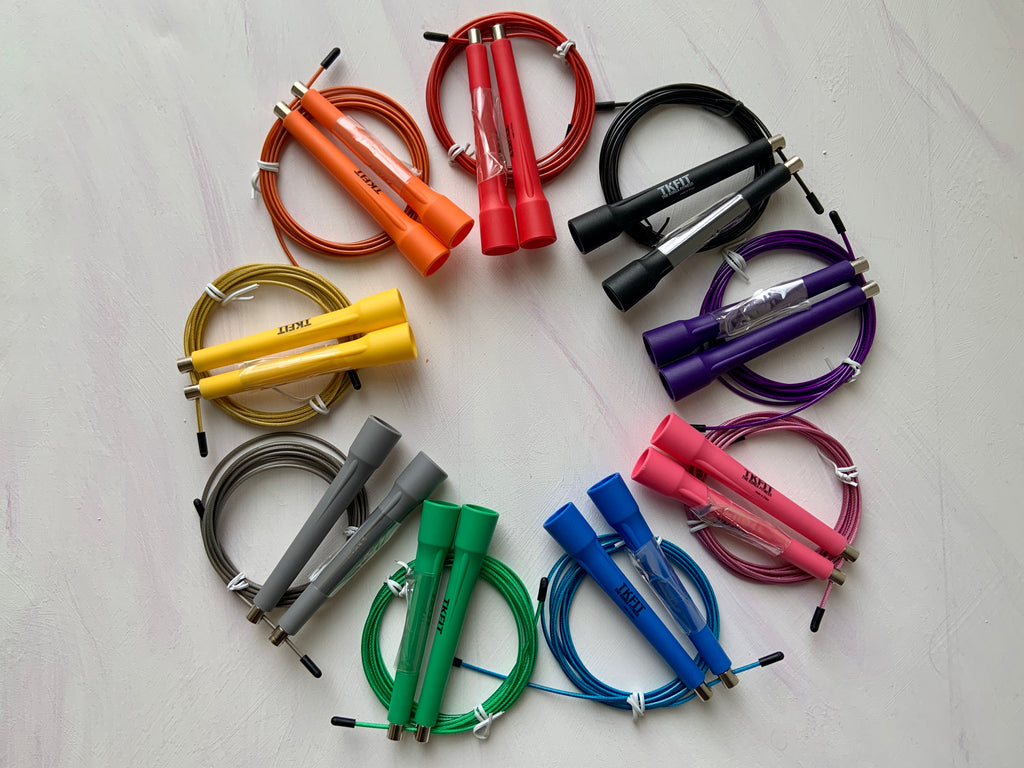 Adjustable steel wire skipping rope, brought to you by Twizzle Galleria!