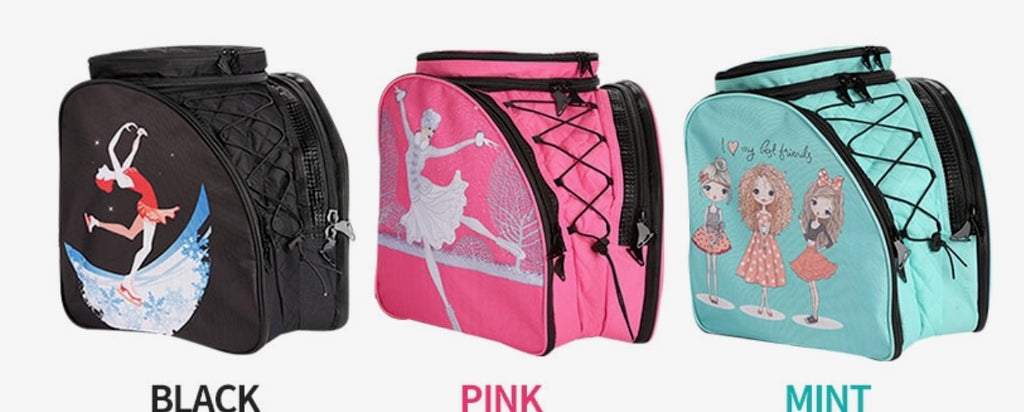 CUBE skate backpack Black with crystals. (for Figure & Inline skate only)