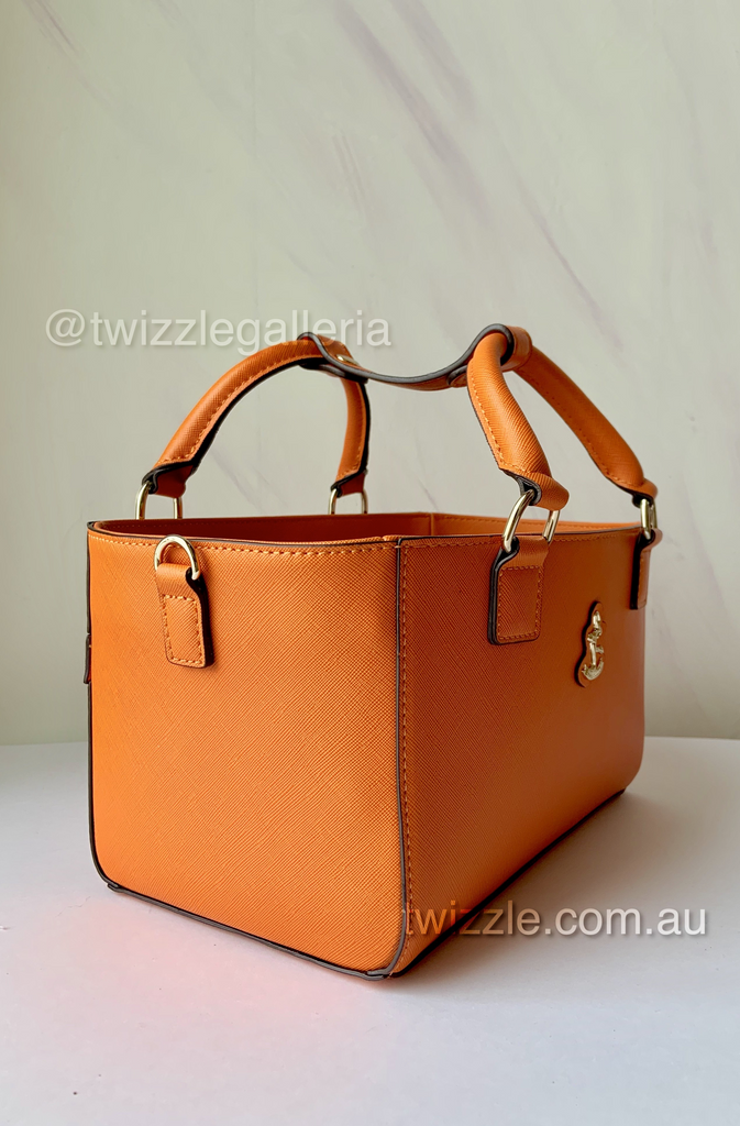 CUBE Saffiano Tote Bag, orange