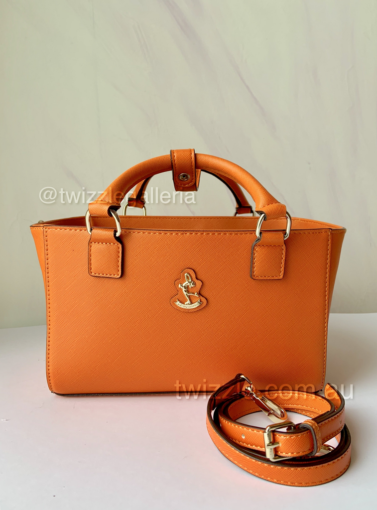 CUBE Saffiano Tote Bag, orange