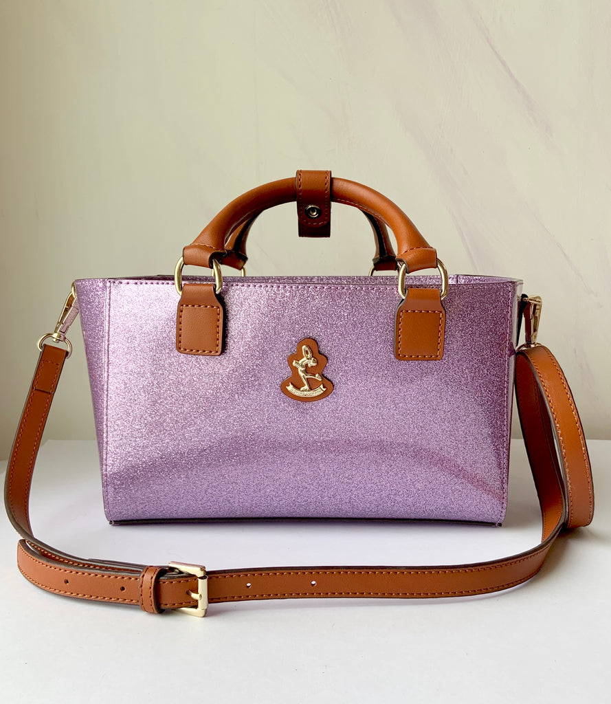 Cube Tote Bag SHINY, purple