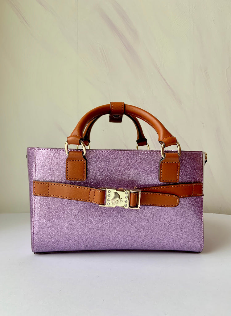 Cube Tote Bag SHINY, purple