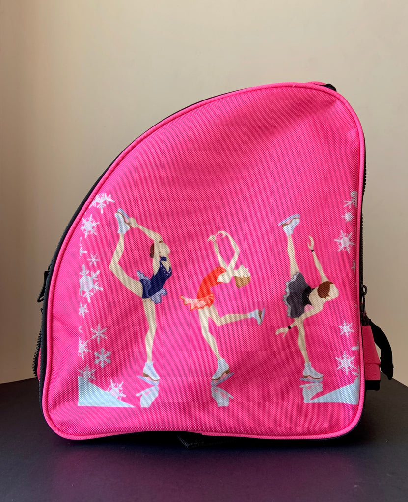 CUBE Skate Backpack Pink with three spinners. (for Figure & Inline skates only)