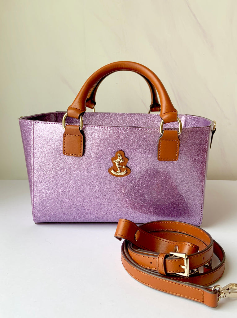 Cube Tote Bag SHINY, purple