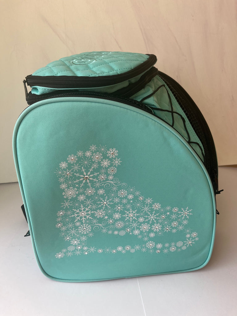 CUBE Skate Backpack Mint Green with crystals (for Figure & Inline skates only)