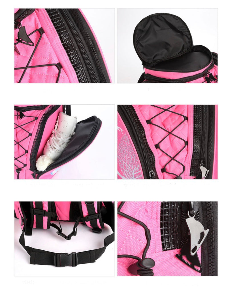 CUBE skate backpack Black with crystals. (for Figure & Inline skate only)