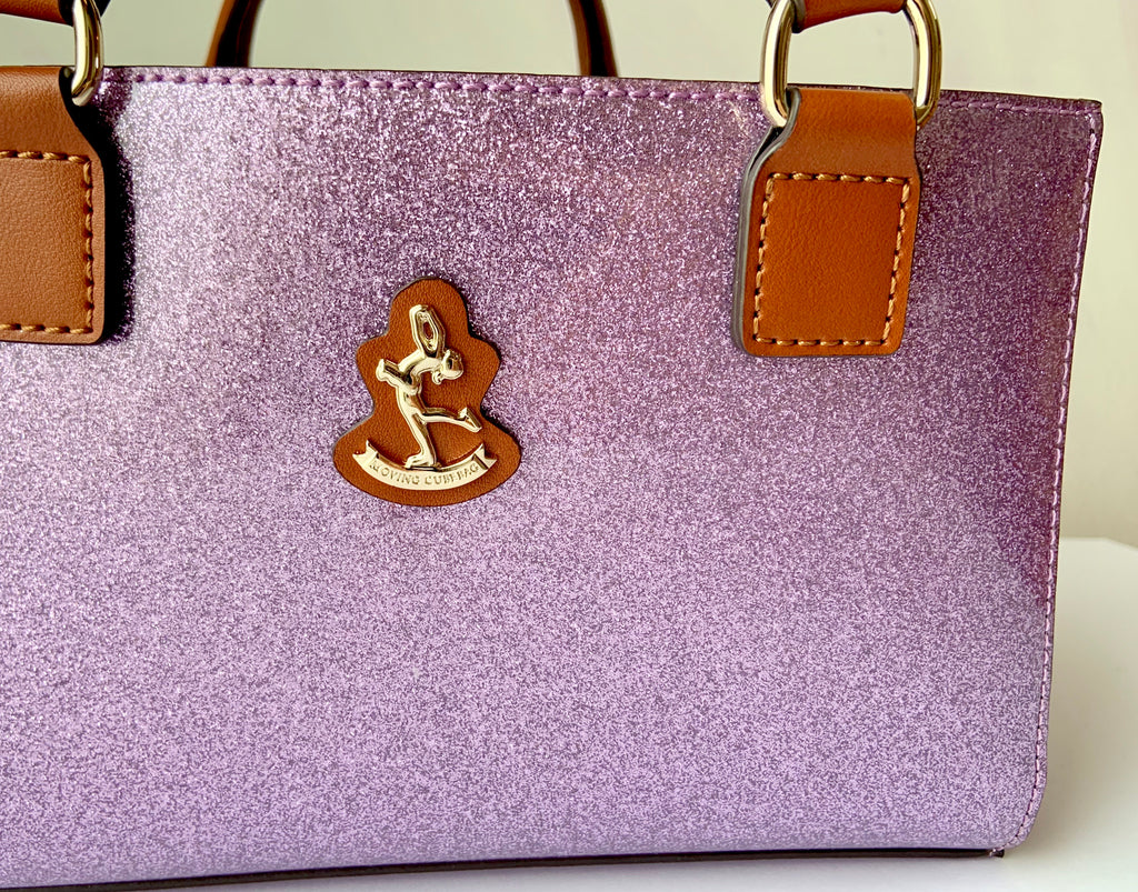 Cube Tote Bag SHINY, purple