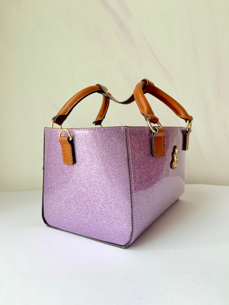 Cube Tote Bag SHINY, purple