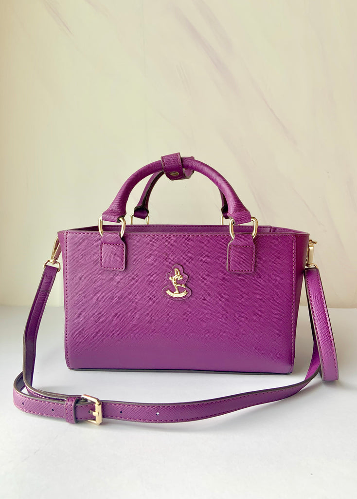 CUBE Saffiano Tote Bag, purple