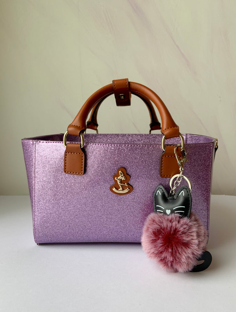Cube Tote Bag SHINY, purple