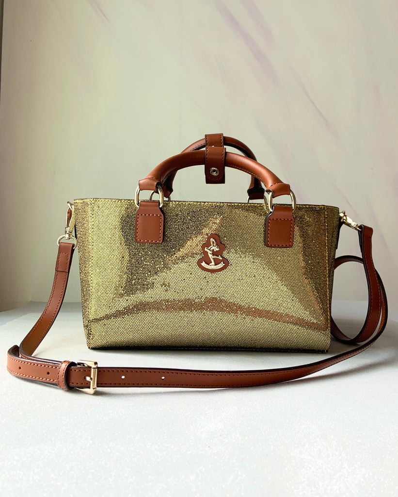 Cube Tote Bag TWINKLE, Gold