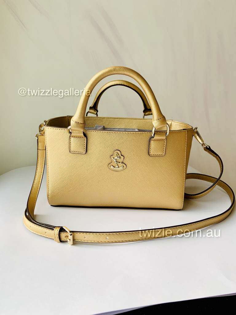 CUBE Saffiano Tote Bag, gold